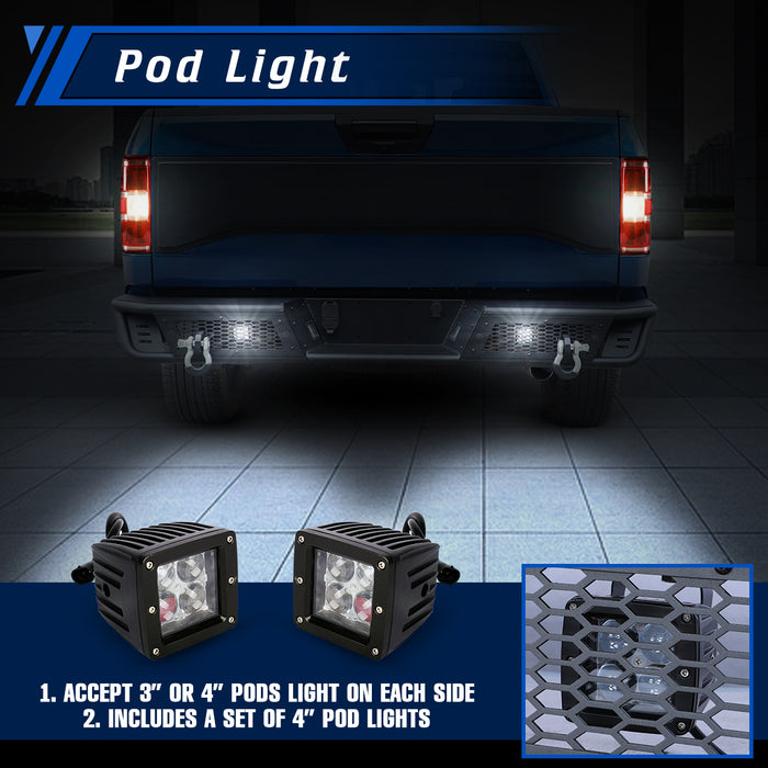 WOLFSTORM Rear Bumper for 2015-2020 Ford F-150