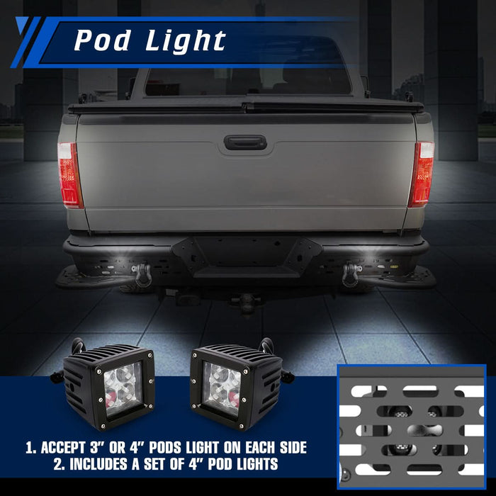 WOLFSTORM Rear Bumper for 1999-2016 FORD F-250/F-350