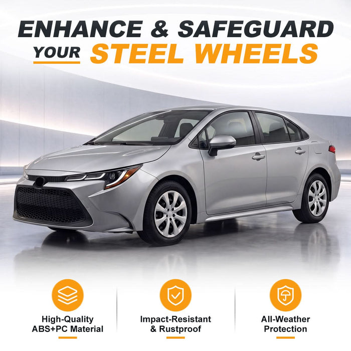 WOLFSTORM 4-Pack 16 Inch Wheel Rim Cover Hubcaps for 2020-2026 TOYOTA COROLLA