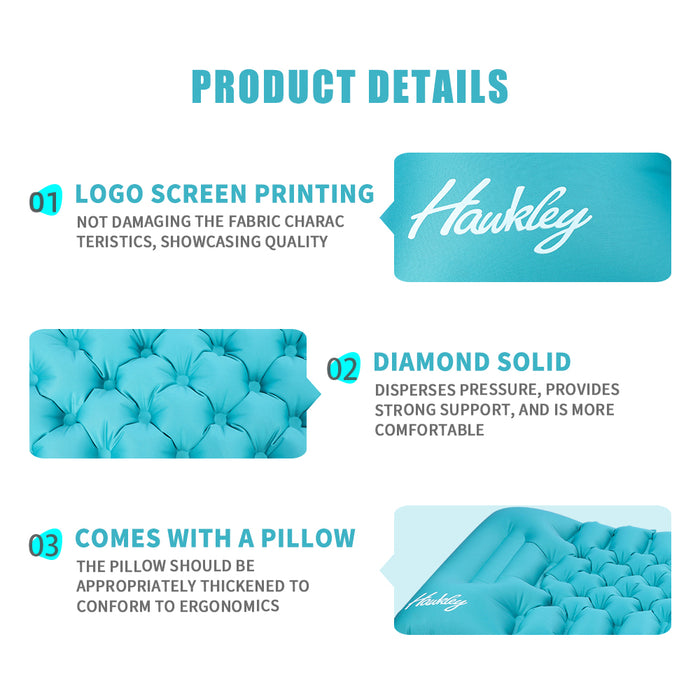 HAWKLEY Camping Sleeping Pad with Pillow