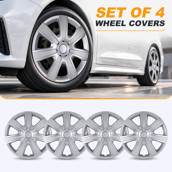 WOLFSTORM Hubcaps Wheel Covers 15 Inch