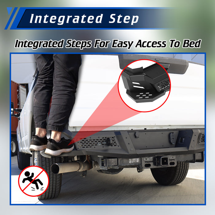 WOLFSTORM Rear Bumper for 2017-2026 Ford F250/F350, a set of 4 Inch LED Lights