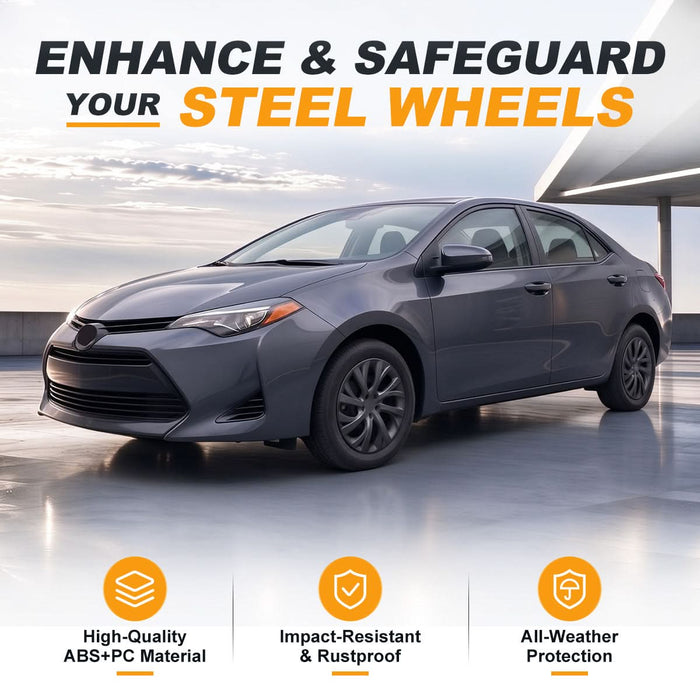 WOLFSTORM 16 Inch Hubcaps Wheel Cover Fit for 2017-2019 TOYOTA COROLLA