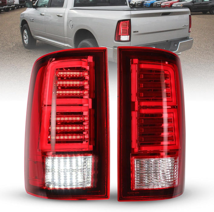 WOLFSTORM LED Tail Lights Assembly Fit for 2009-2018 Dodge Ram 1500/2500/3500, 2019 Ram Classic - WOLFSTORM