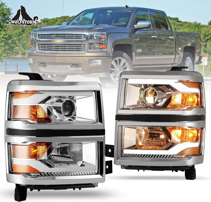 WOLFSTORM Headlight for 2014-2015 Chevy Silverado 1500 - WOLFSTORM 