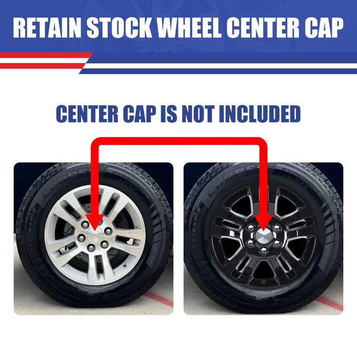 WOLFSTORM 4-Pack 18 Inch Wheel Rim Cover Hubcaps for 2014-2018 Chevy Silverado 1500