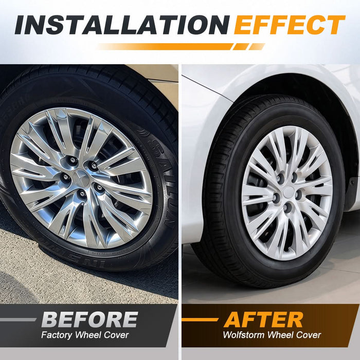 WOLFSTORM 4-Pack 16 Inch Wheel Rim Cover Hubcaps for 2012-2014 TOYOTA CAMRY