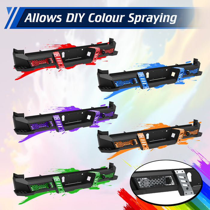 WOLFSTORM Rear Bumper for 2017-2025 Ford F250/F350, a set of 4 Inch LED Lights