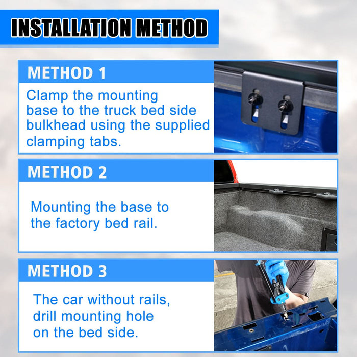 Universal Truck Bed Cross Bar for Full-Size and Mid-Size Trucks, Heavy-Duty Adjustable Cargo Support, Mounted on Inner Side of Truck Bed, Sold as Single Bar (Minimum 2 Bars Required for Use)