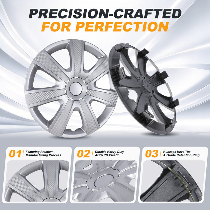 WOLFSTORM Hubcaps Wheel Covers 15 Inch
