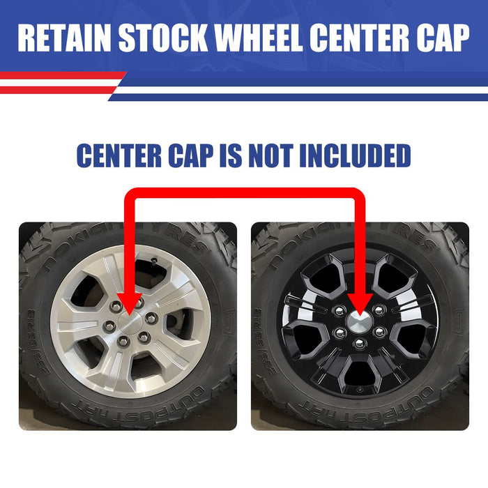 WOLFSTORM 4-Pack 18 Inch Wheel Rim Cover Hubcaps for 2014-2019 Chevy Silverado 1500