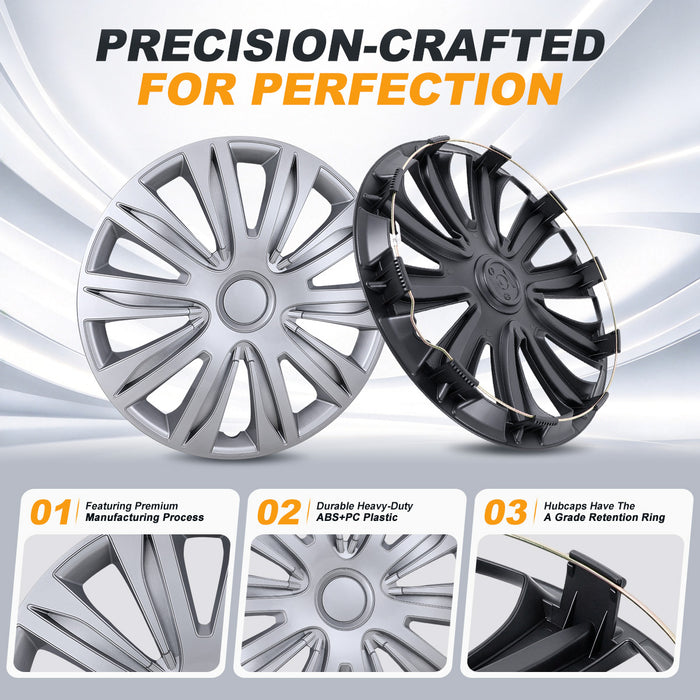 WOLFSTORM – enjoliveurs de roue universels, 15 pouces, pour Chevy Buick Volkswagen Ford Honda Toyota