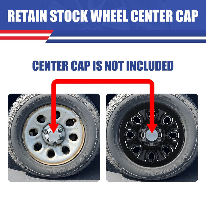 WOLFSTORM 4-Pack 17 Inch Wheel Rim Cover Hubcaps for 2005-2013 Chevy Silverado 1500