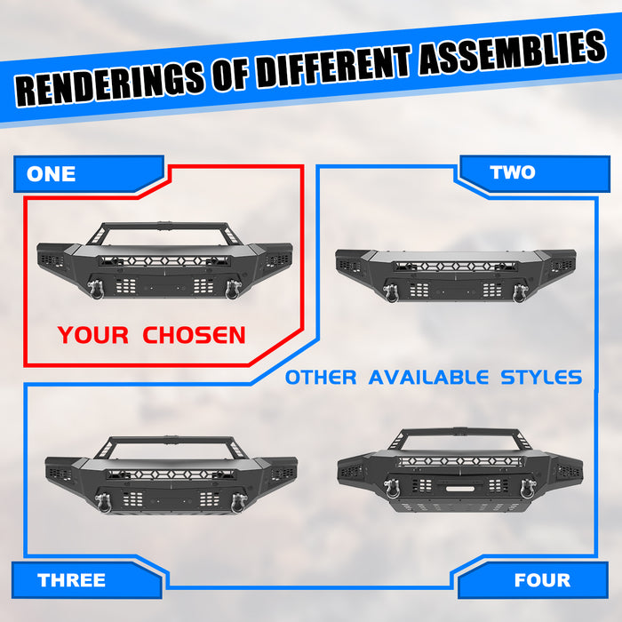 WOLFSTORM Front Bumper for 2015-2019 Chevy Silverado 2500/3500/2500 HD/3500 HD