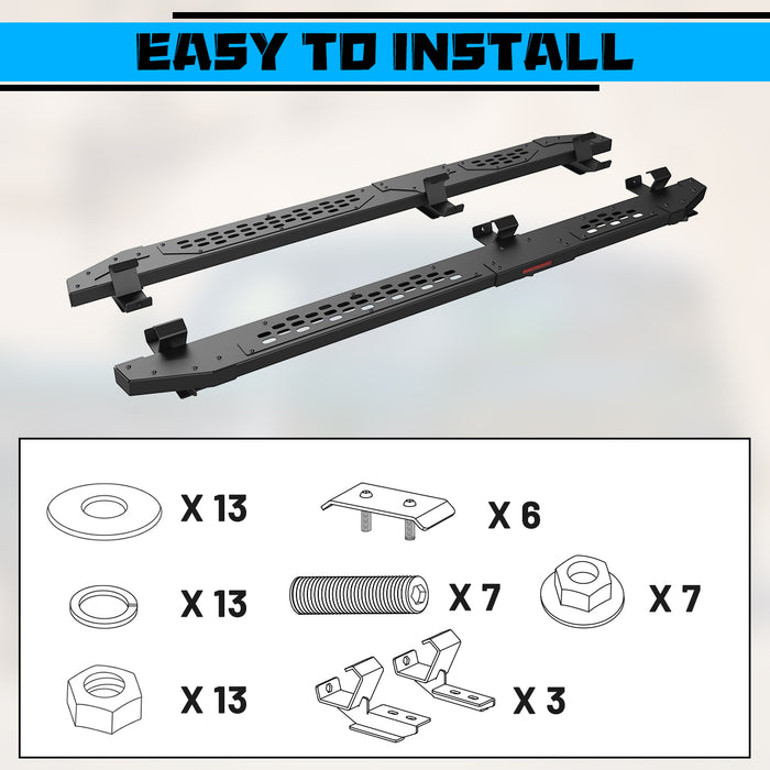 WOLFSTORM Side Steps for 2021-2023 Ford Bronco (4 Doors ONLY)