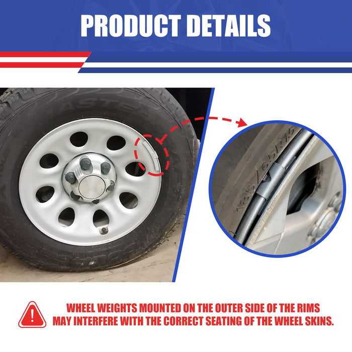 WOLFSTORM 4-Pack 17 Inch Wheel Rim Cover Hubcaps for 2005-2013 Chevy Silverado 1500