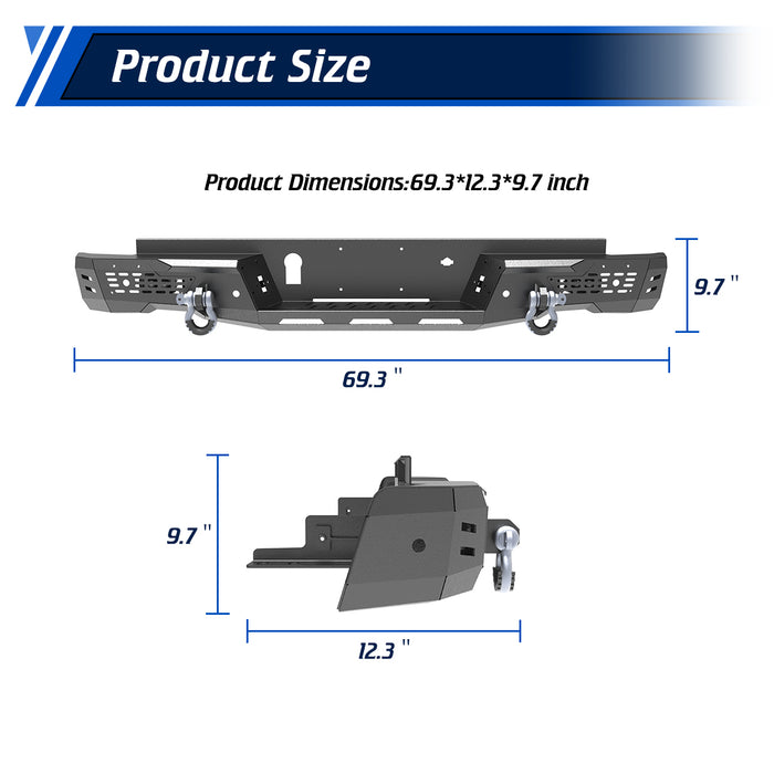 WOLFSTORM Rear Bumper for 2024-2026 Ford Ranger