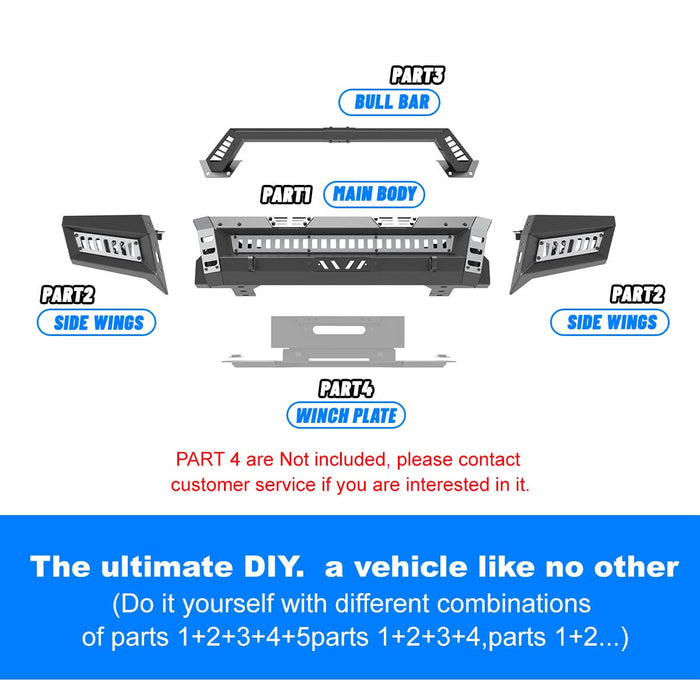 WOLFSTORM Front Bumper for 2009-2014 Ford F-150 £¨Excluding raptor)