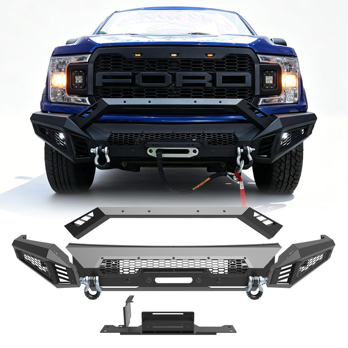 WOLFSTORM Offroad Front Bumper For Ford F-150 2018 2019 2020 Pickup Trucks (Excluding Raptor)
