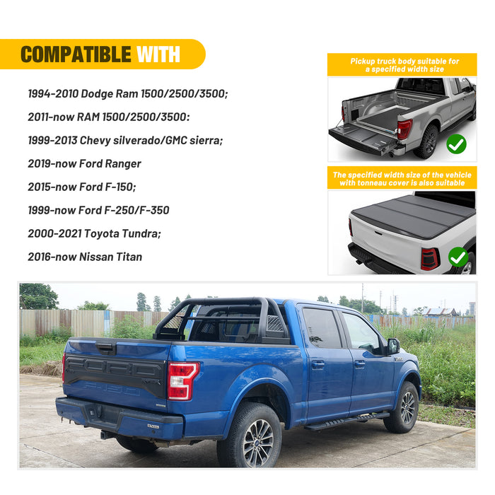 Arceau de sécurité universel pour camionnettes pleine grandeur, Silverado, Ram, Sierra, F150 et Tundra