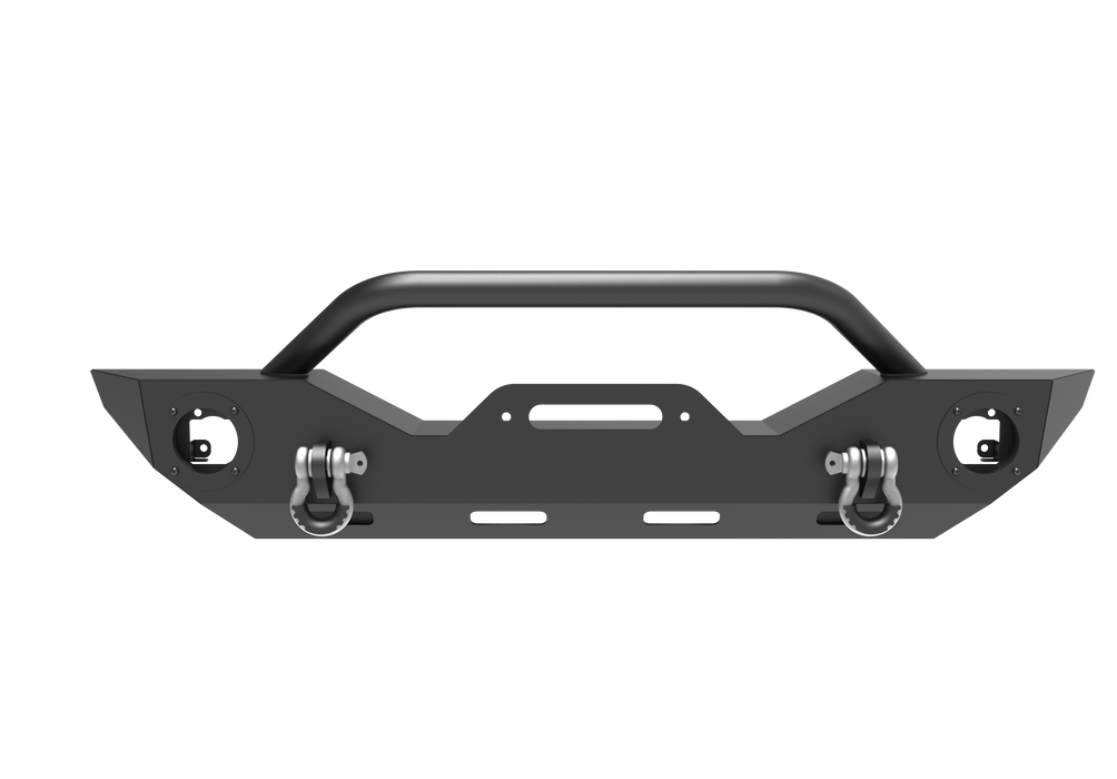 Wolfstorm Front Bumper with D-Ring, Fits for 2007-2018 Jeep WRANGLER JK, 2018-2025 JEEP WRANGLER JL, 2019-2025 JEEP GLADIATOR JT