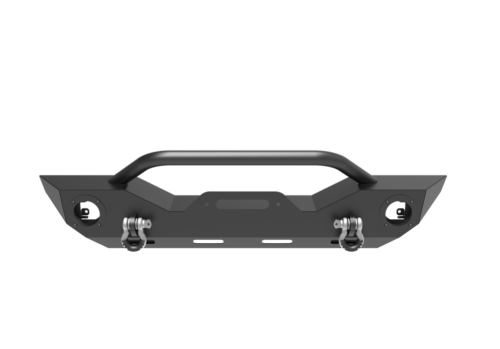 Wolfstorm Front Bumper with D-Ring, Fits for 2007-2018 Jeep WRANGLER JK, 2018-2025 JEEP WRANGLER JL, 2019-2025 JEEP GLADIATOR JT