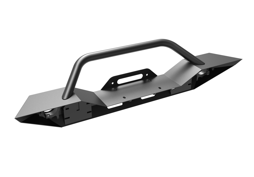 Wolfstorm Front Bumper with D-Ring, Fits for 2007-2018 Jeep WRANGLER JK, 2018-2025 JEEP WRANGLER JL, 2019-2025 JEEP GLADIATOR JT