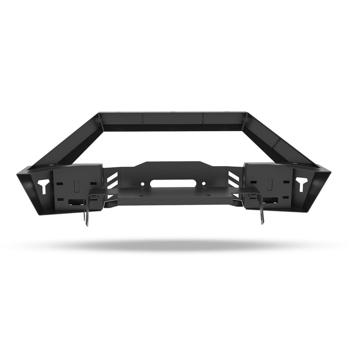 Front Bumper for Jeep Wrangler JL/JK/Gladiator JT, with LED Light D-ring Winch Plate License Plate Bracket