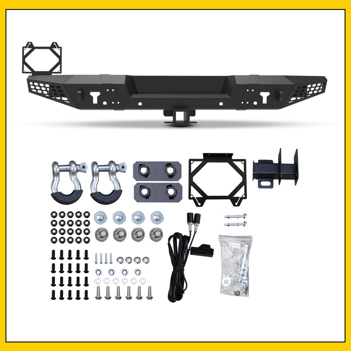 WOLFSTORM Rear Bumper for Jeep 2018-2025 Wrangler JL & JL Unlimited