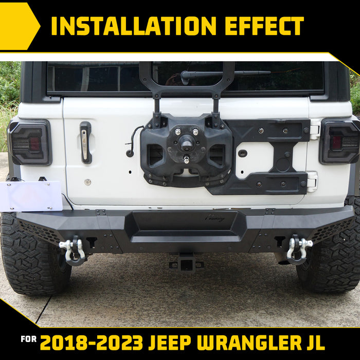 WOLFSTORM Rear Bumper for Jeep 2018-2025 Wrangler JL & JL Unlimited