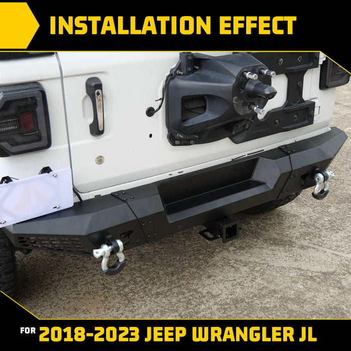 WOLFSTORM Rear Bumper for Jeep 2018-2025 Wrangler JL & JL Unlimited