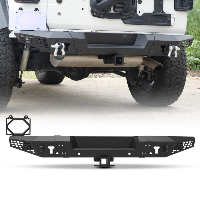 WOLFSTORM Rear Bumper for Jeep 2018-2025 Wrangler JL & JL Unlimited