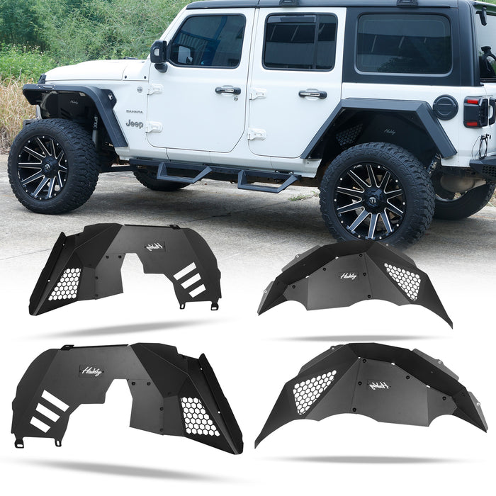 Hawkley Doublures intérieures de garde-boue pour Wrangler JL/JLU 2018-2024