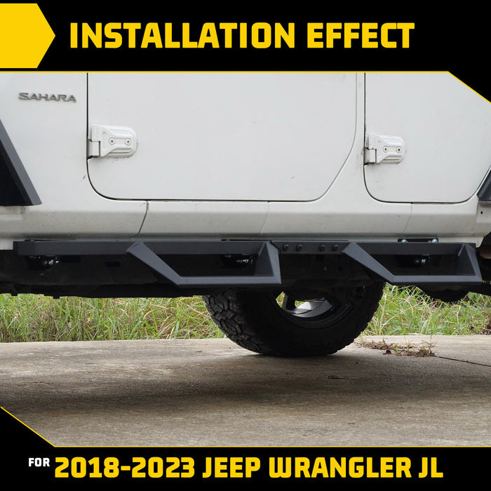 WOLFSTORM Running Boards Compatible with 2018-2025 Jeep Wrangler JL Unlimited 4 Door