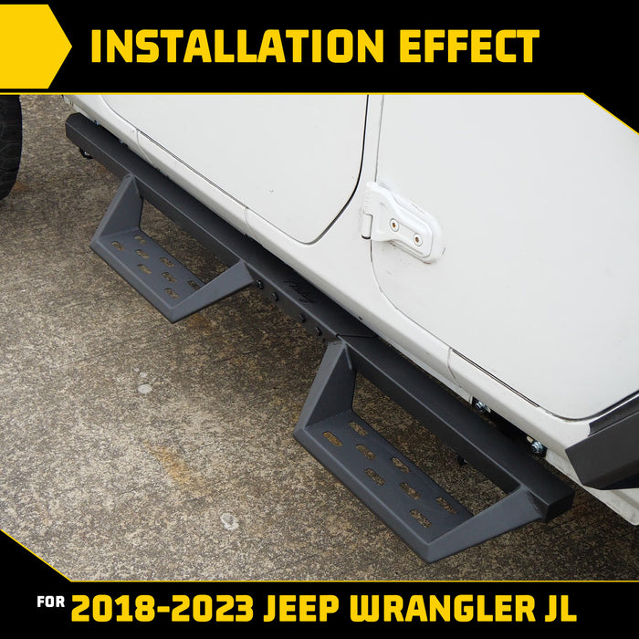 WOLFSTORM Running Boards Compatible with 2018-2025 Jeep Wrangler JL Unlimited 4 Door