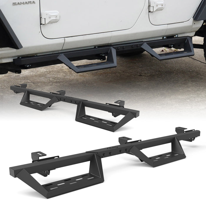 WOLFSTORM Running Boards Compatible with 2018-2025 Jeep Wrangler JL Unlimited 4 Door