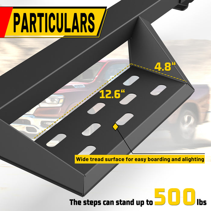 Marchepieds latéraux WOLFSTORM pour RAM 1500 Crew Cab 4 portes 2019-2023 SEULEMENT