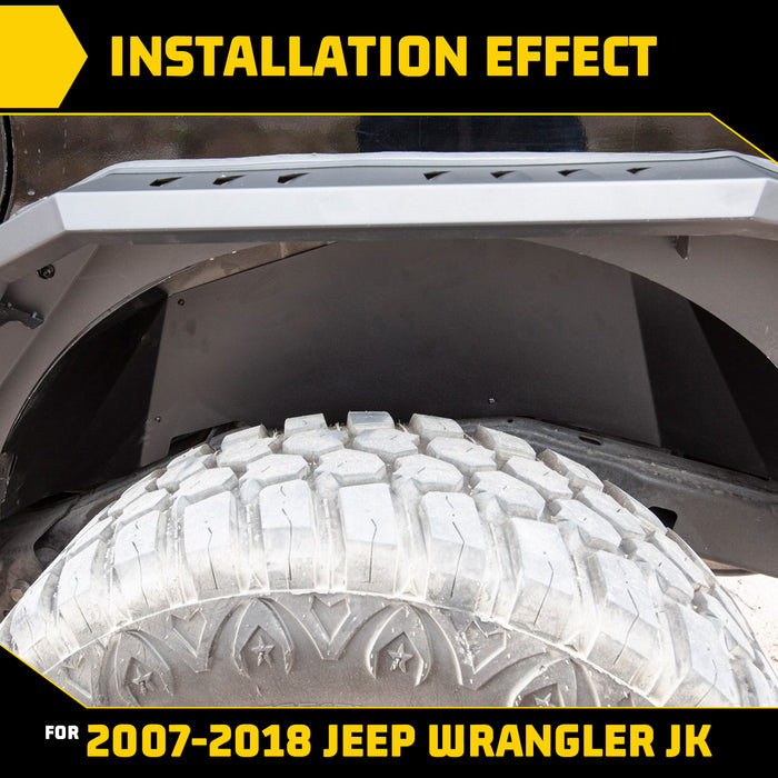 WOLFSTORM Revestimientos interiores de guardabarros para Jeep Wrangler JK/JKU 2/4 puertas 2007-2018