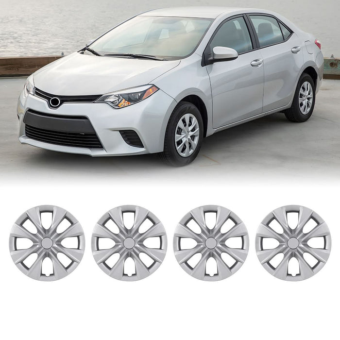 WOLFSTORM 4-Pack 15 Inch Wheel Rim Cover Hubcaps for 2009-2019 TOYOTA COROLLA