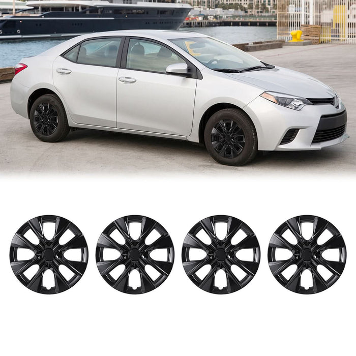 WOLFSTORM 4-Pack 15 Inch Wheel Rim Cover Hubcaps for 2009-2019 TOYOTA COROLLA