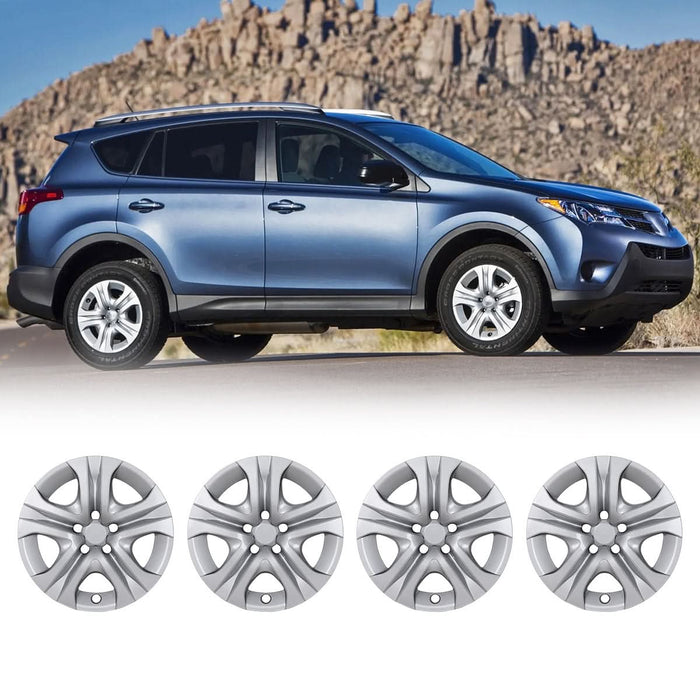 WOLFSTORM 4-Pack 17 Inch Wheel Rim Cover Hubcaps for 2013-2018 Toyota RAV4