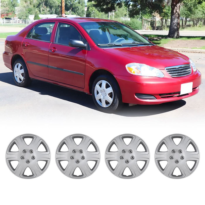 WOLFSTORM 4-Pack 15 Inch Wheel Rim Cover Hubcaps for 2005-2008 TOYOTA COROLLA