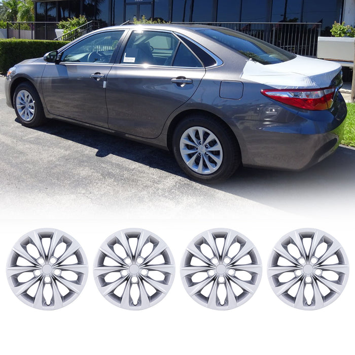 WOLFSTORM 16 Inch Hubcaps Wheel Cover Fit for 2015-2017 TOYOTA CAMRY & 2015-2017 TOYOTA CAMRY HYBRID