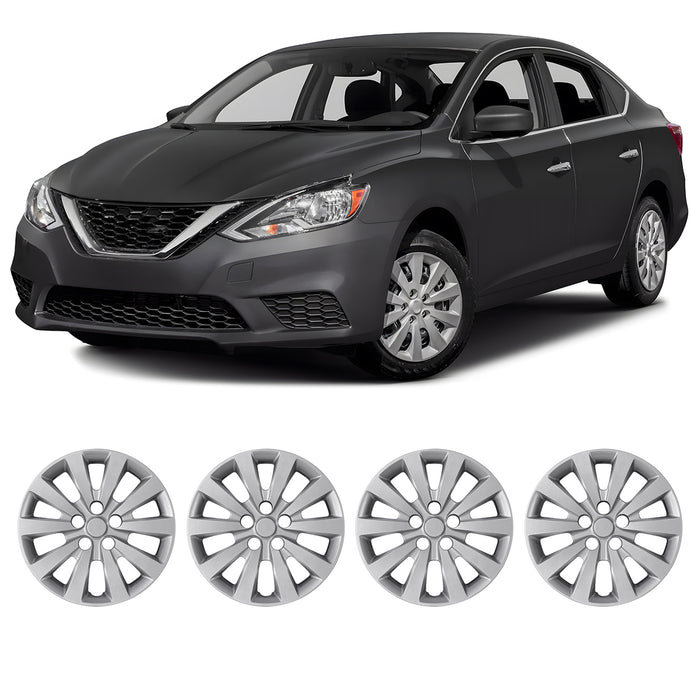WOLFSTORM 16 Inch Hubcaps Wheel Cover Fit for 2013-2019 NISSAN SENTRA and 2011-2017 NISSAN LEAF
