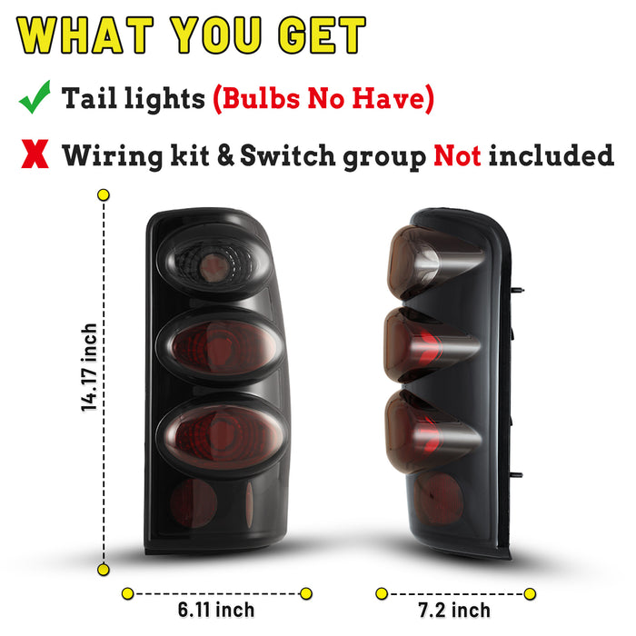 WOLFSTORM Tail Light Assembly Compatible for 2000-2006 Chevy Suburban, Chevy Tahoe, and GMC Yukon