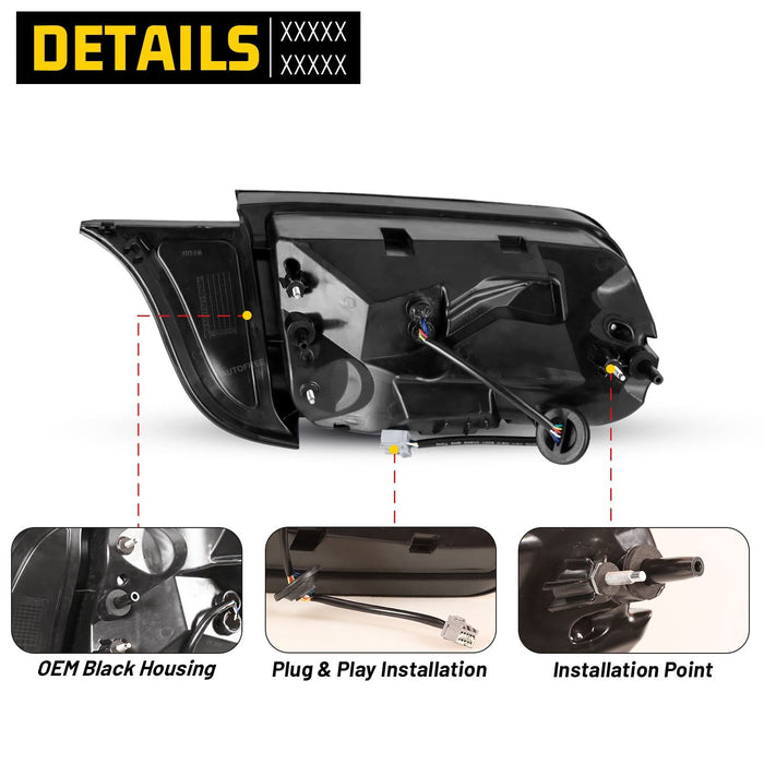 WOLFSTORM LED Taillights fit for 2015-2017 Ford Mustang/shelby GT 350 & 2018-2020 Ford Mustang/shelby GT 350/shelby GT 500