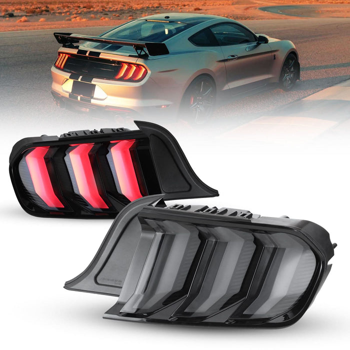 WOLFSTORM LED Taillights fit for 2015-2017 Ford Mustang/shelby GT 350 & 2018-2020 Ford Mustang/shelby GT 350/shelby GT 500
