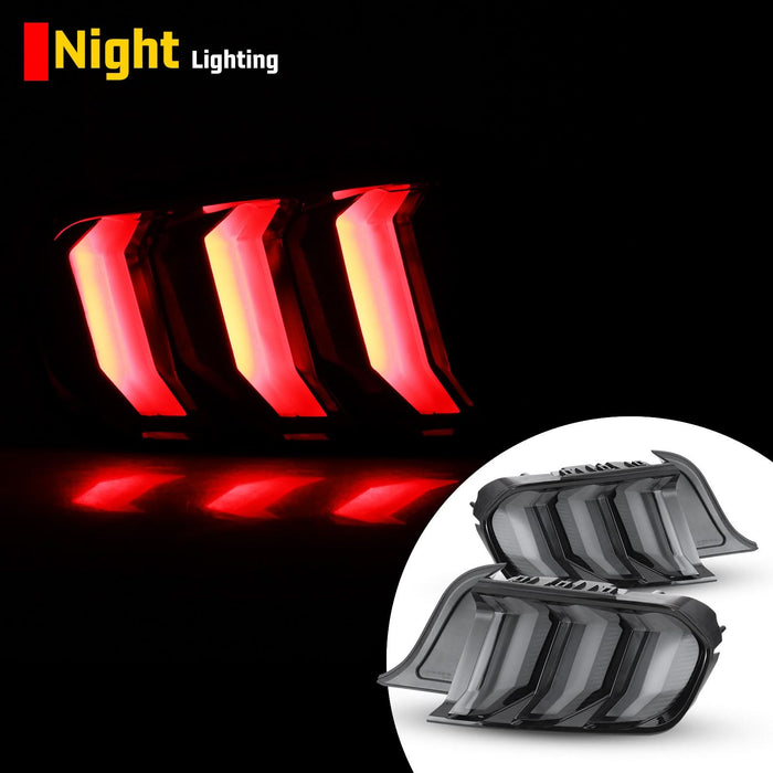 WOLFSTORM LED Taillights fit for 2015-2017 Ford Mustang/shelby GT 350 & 2018-2020 Ford Mustang/shelby GT 350/shelby GT 500