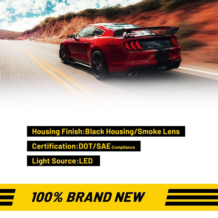 WOLFSTORM LED Taillights fit for 2015-2017 Ford Mustang/shelby GT 350 & 2018-2020 Ford Mustang/shelby GT 350/shelby GT 500