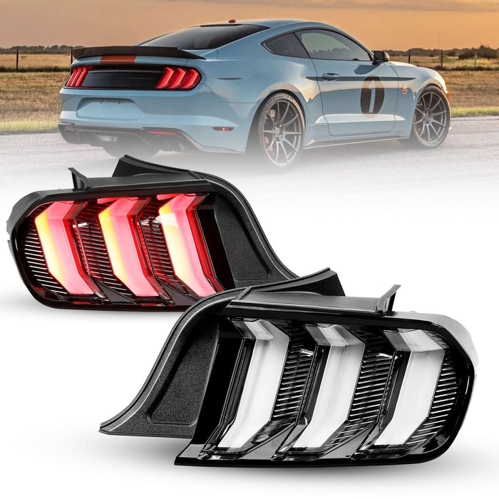 WOLFSTORM LED Taillights fit for 2015-2017 Ford Mustang/shelby GT 350 & 2018-2020 Ford Mustang/shelby GT 350/shelby GT 500
